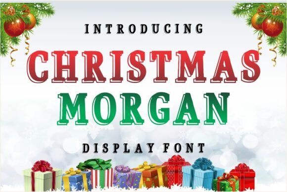 Christmas Morgan Font: Elegant Snowy Display Type