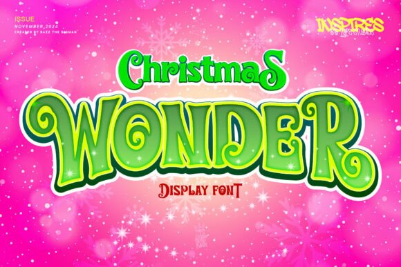 Christmas Wonder Font: A Festive Display Typeface for Holiday Branding