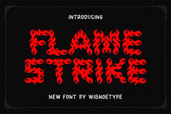 Flame Strike Font: Bold Typography for Handmade Labels