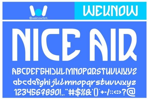 Nice Air Font: A Display Typeface for Modern Branding