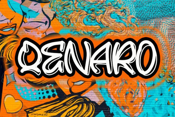Qenaro Font: Bold Double Line Brush Style for Web Design