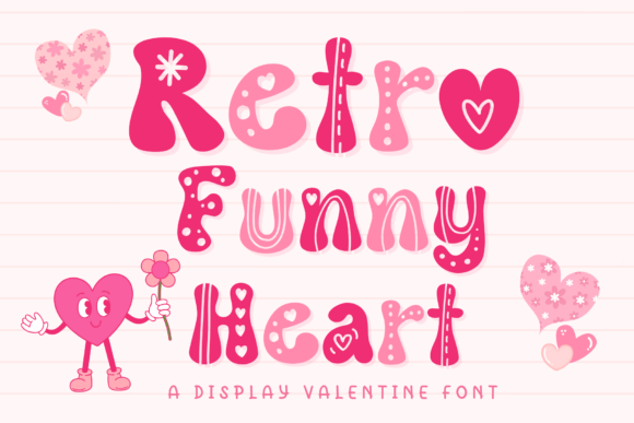 Retro Funny Heart Font: Groovy Display Type for Makers