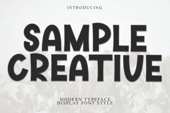 Sample Creative Font Review: A Bold Display Typeface for Branding