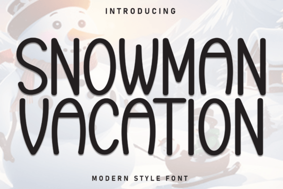 Snowman Vacation Font: Cozy Branding for Small Business