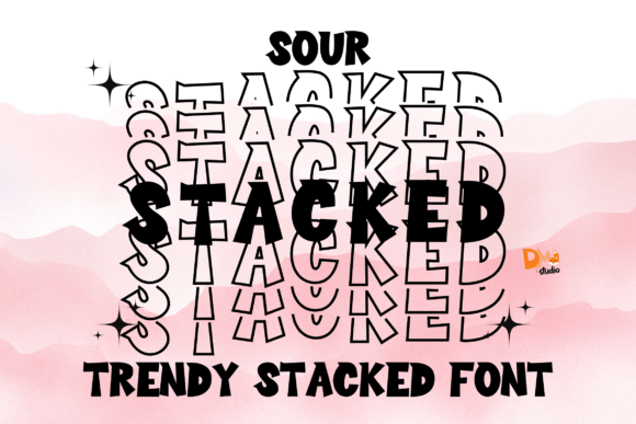 Sour Stacked Font Review: Playful Display Type for Branding