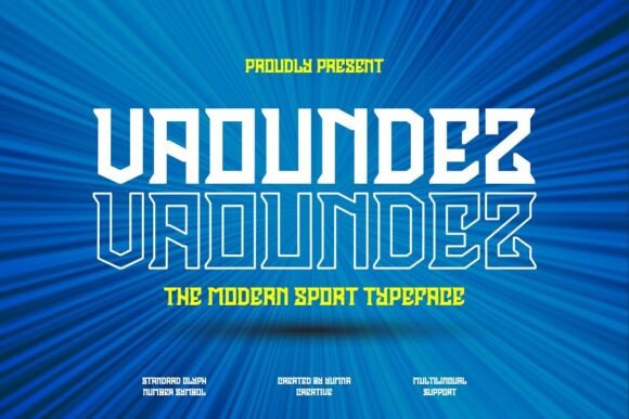 Vaoundez Font: Bold Display Typography for Web Design