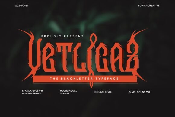 Vetlicaz Font: Bold Blackletter for Campaign Visuals