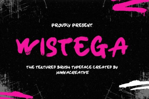 Wistega Font: Textured Display Type for Handmade Products